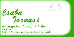 csaba tormasi business card